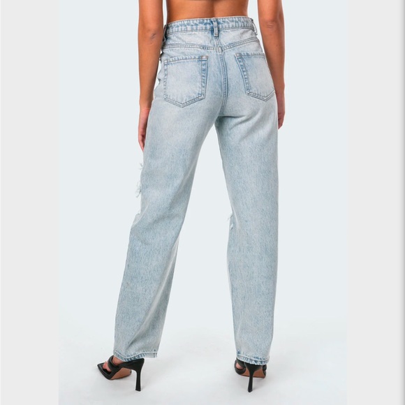 Edikted ‘Wide or Die’ Ripped Jeans - Picture 2 of 6